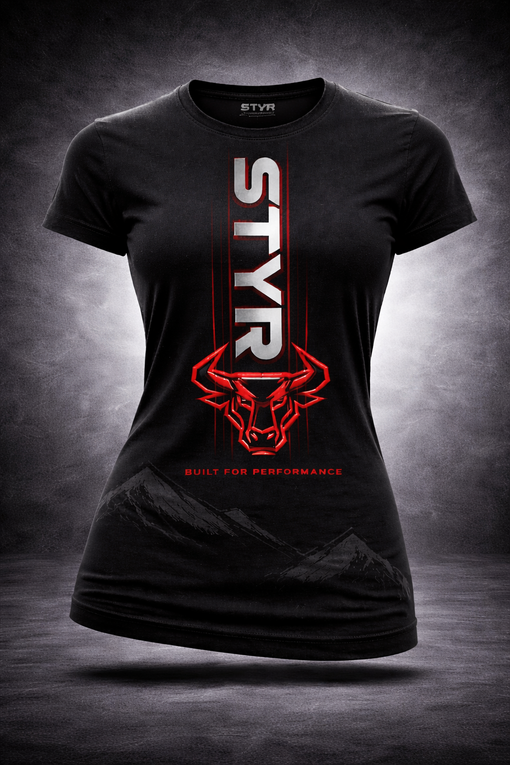 TYR Vertical Performance T-Shirt — Alpine Black Edition (Women)