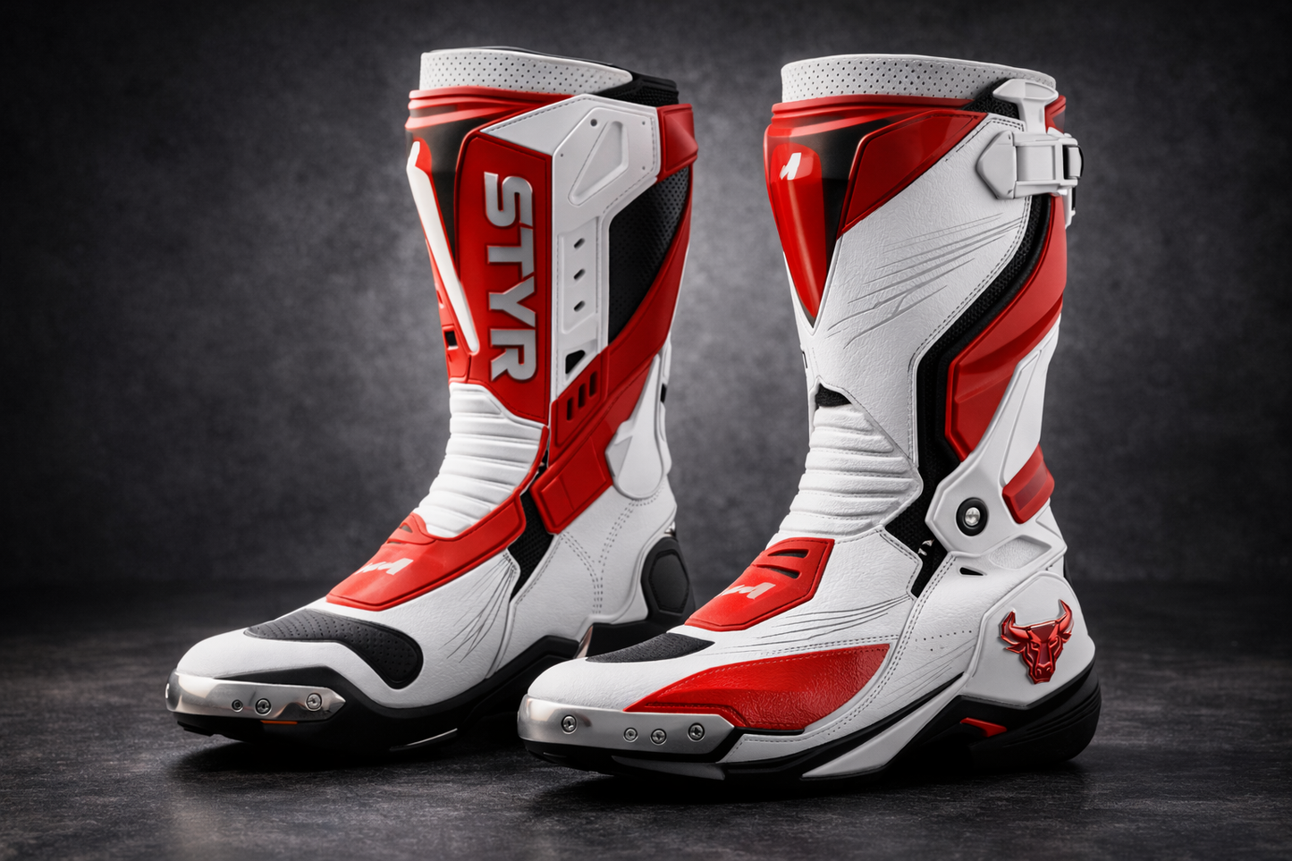 STYR Alpine Racing Boots — Glacier Red Edition
