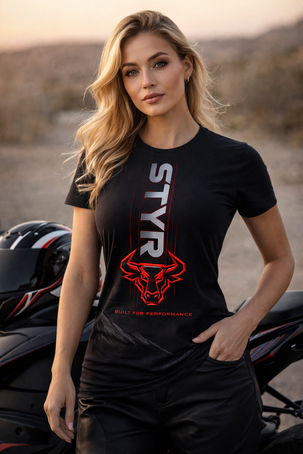 TYR Vertical Performance T-Shirt — Alpine Black Edition (Women)